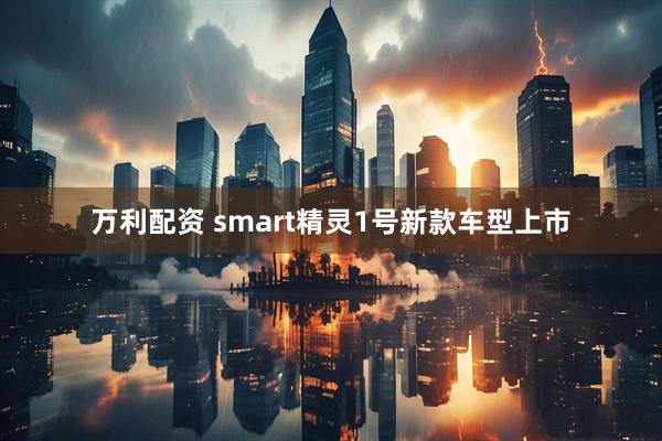 万利配资 smart精灵1号新款车型上市