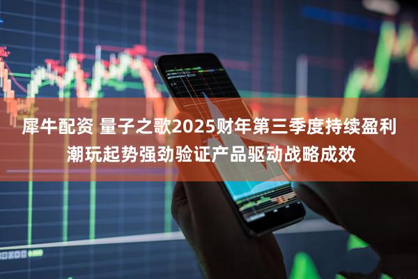 犀牛配资 量子之歌2025财年第三季度持续盈利 潮玩起势强劲验证产品驱动战略成效