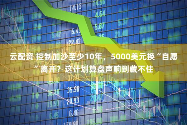 云配资 控制加沙至少10年，5000美元换“自愿”离开？这计划算盘声响到藏不住